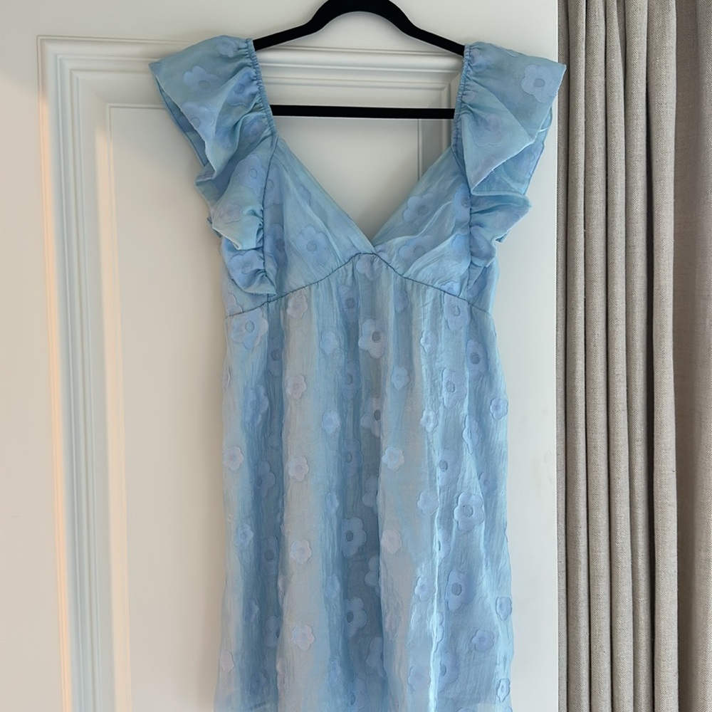 Blue babydoll dress